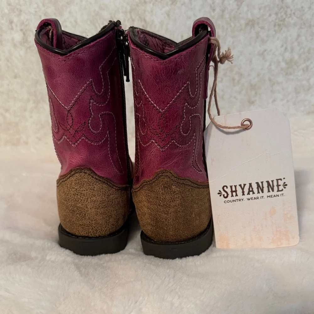 Shyanne Fuchsia and Brown Western Boots
